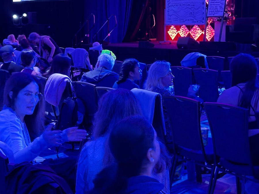 The retreat room in blue light